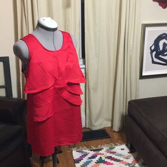 Scalloped Red Shirt - The Limited size M - Picture 1 of 2